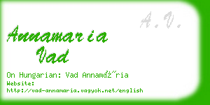 annamaria vad business card